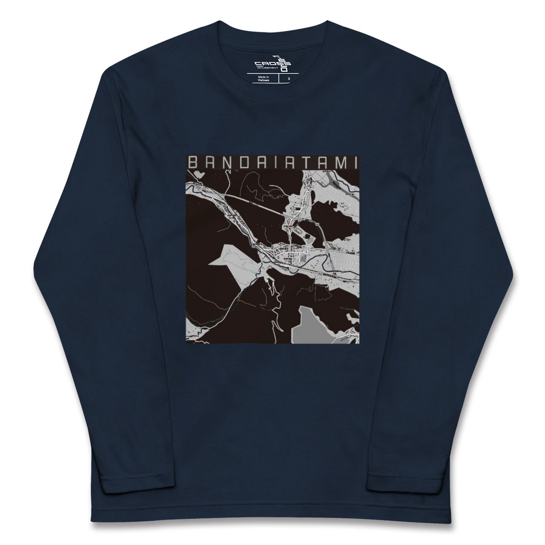 【磐梯熱海（福島県）】地図柄ロングスリーブTシャツ