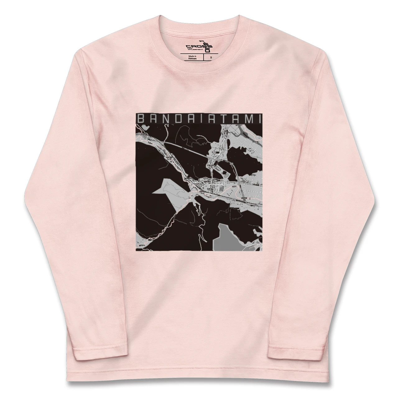 【磐梯熱海（福島県）】地図柄ロングスリーブTシャツ