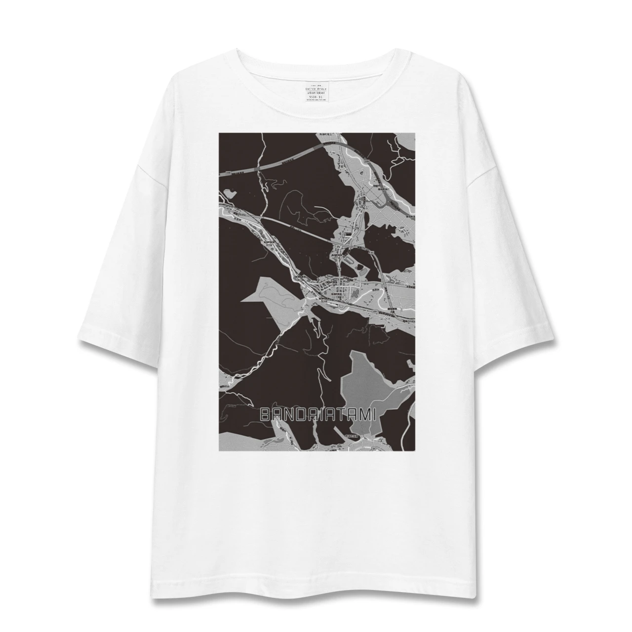 【磐梯熱海（福島県）】地図柄ビッグシルエットTシャツ