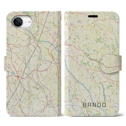 【坂東（茨城県）】地図柄iPhoneケース（手帳タイプ）