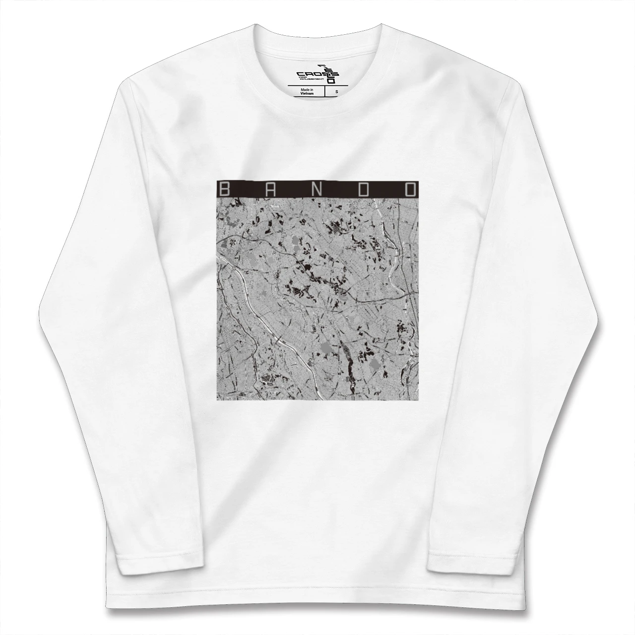 【坂東（茨城県）】地図柄ロングスリーブTシャツ