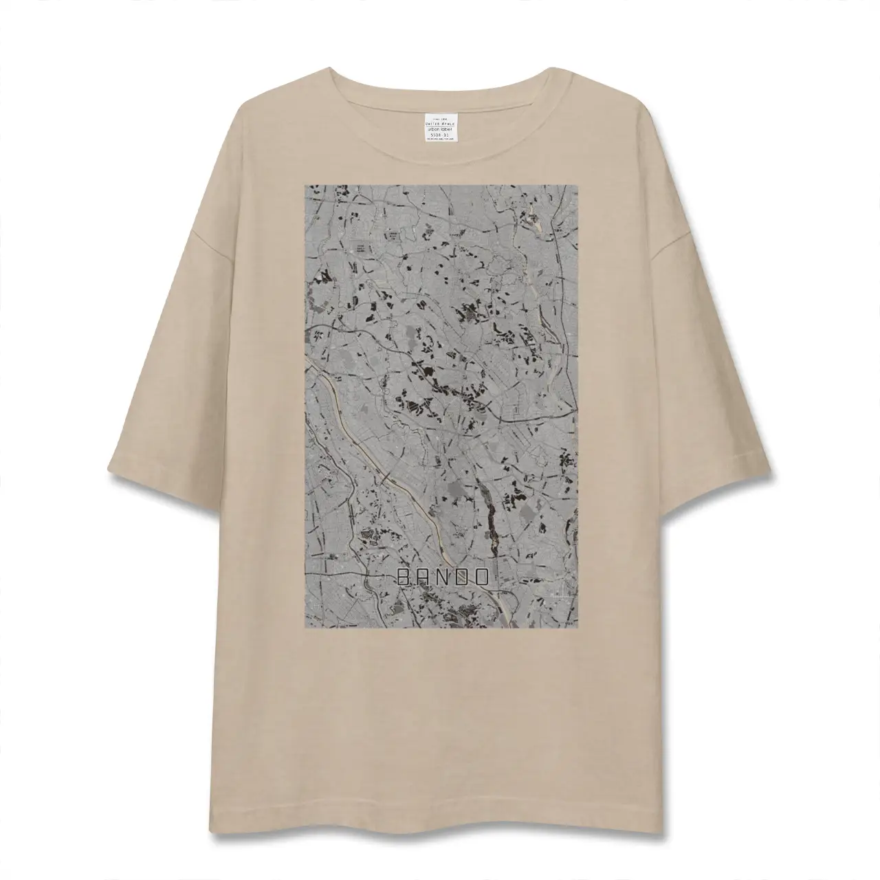 【坂東（茨城県）】地図柄ビッグシルエットTシャツ