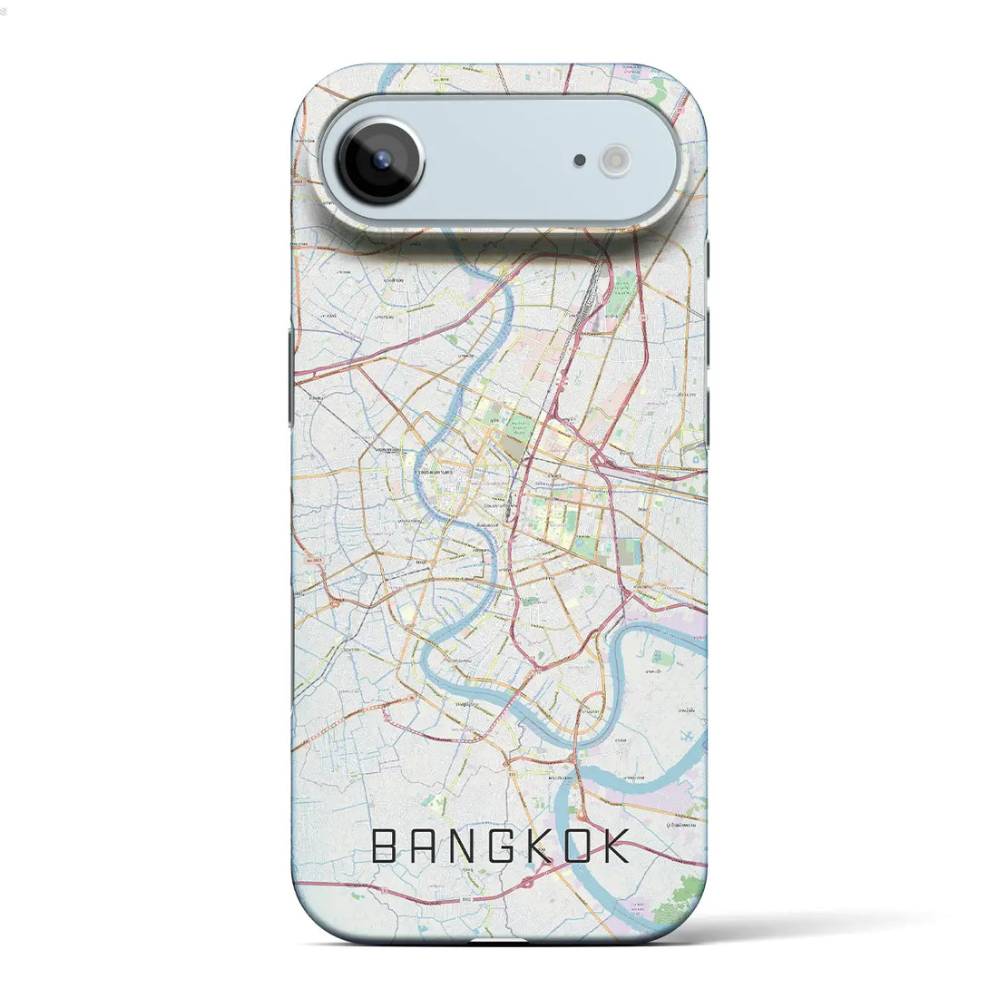 【バンコク(タイ)】地図柄iPhoneケース(バックカバータイプ)ナチュラル・iPhone 17 Pro Max 用