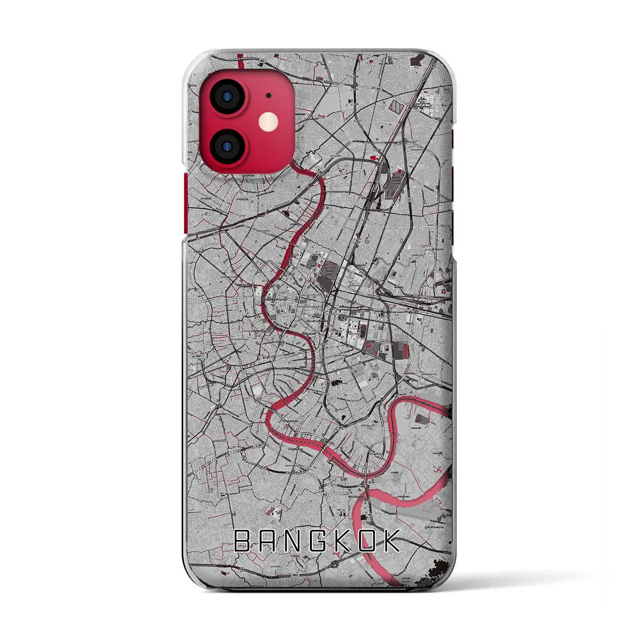 【バンコク（タイ）】地図柄iPhoneケース（クリアタイプ）