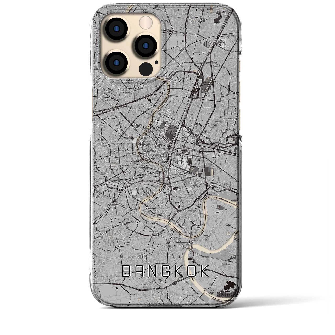 【バンコク（タイ）】地図柄iPhoneケース（クリアタイプ）