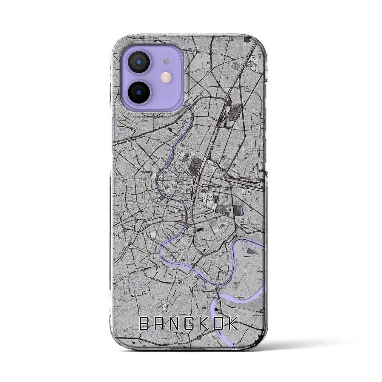 【バンコク（タイ）】地図柄iPhoneケース（クリアタイプ）