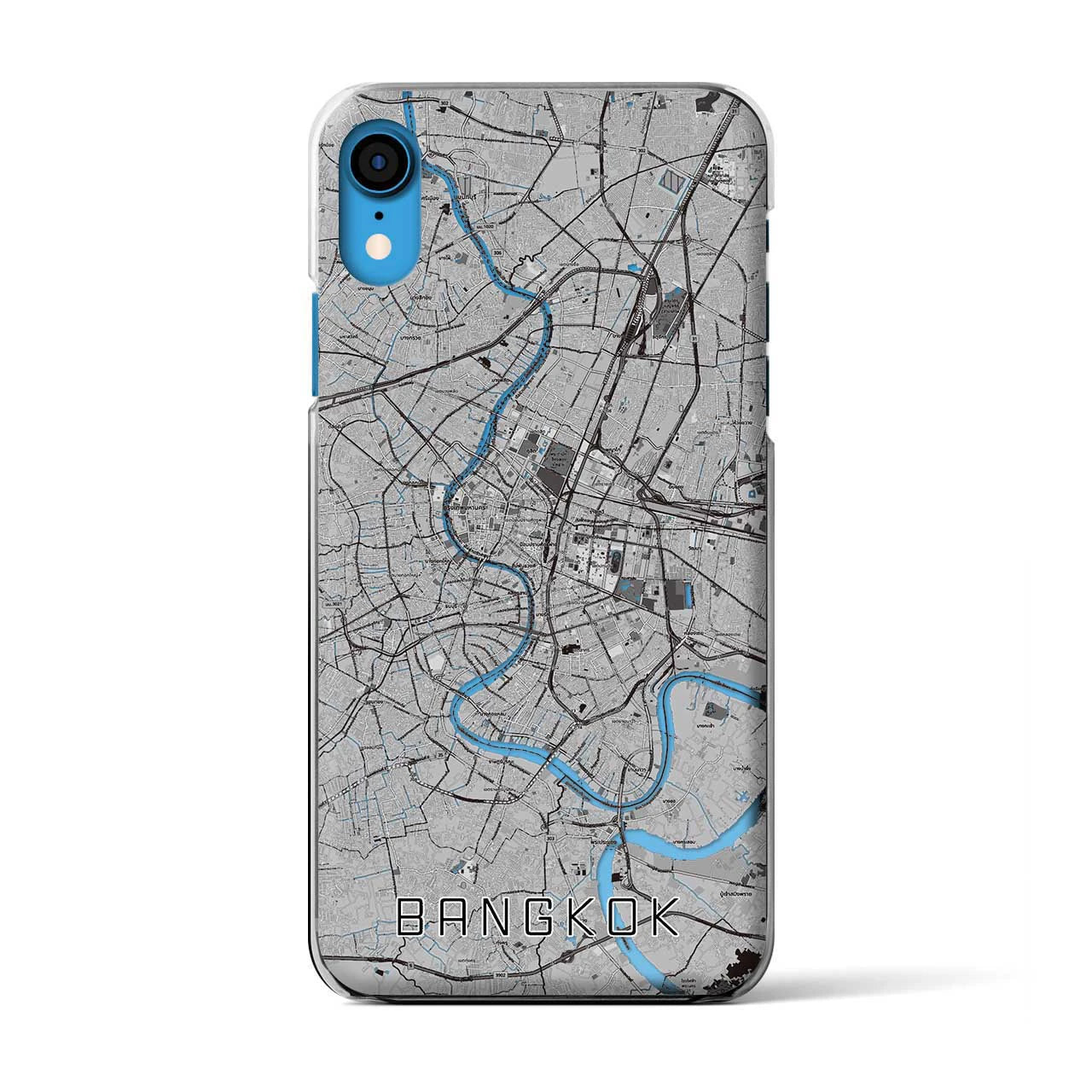 【バンコク（タイ）】地図柄iPhoneケース（クリアタイプ）