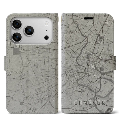 【バンコク（タイ）】地図柄iPhoneケース（手帳タイプ）