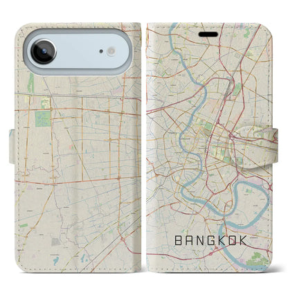 【バンコク（タイ）】地図柄iPhoneケース（手帳タイプ）