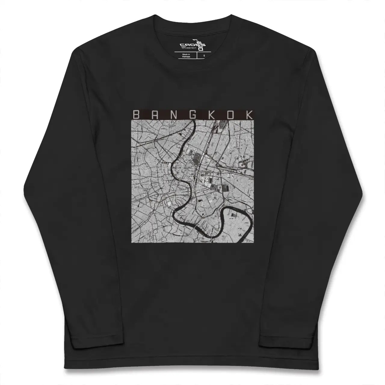 【バンコク（タイ）】地図柄ロングスリーブTシャツ