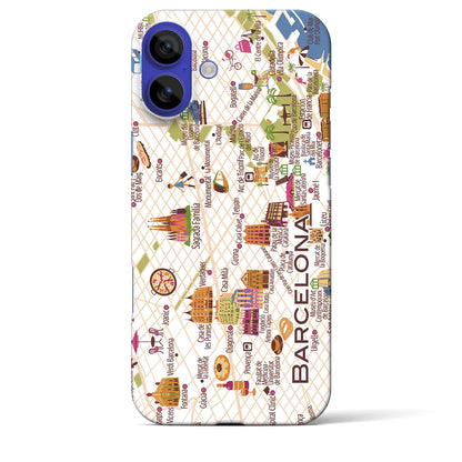 【バルセロナ（イラスト）】イラストマップiPhoneケース（バックカバータイプ）ブライト・iPhone 16 Pro Max 用