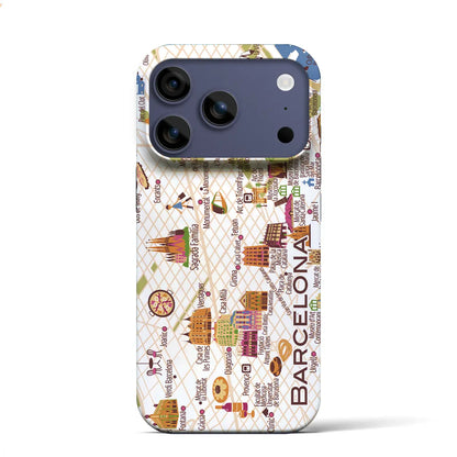 【バルセロナ】イラストマップiPhoneケース（バックカバータイプ）