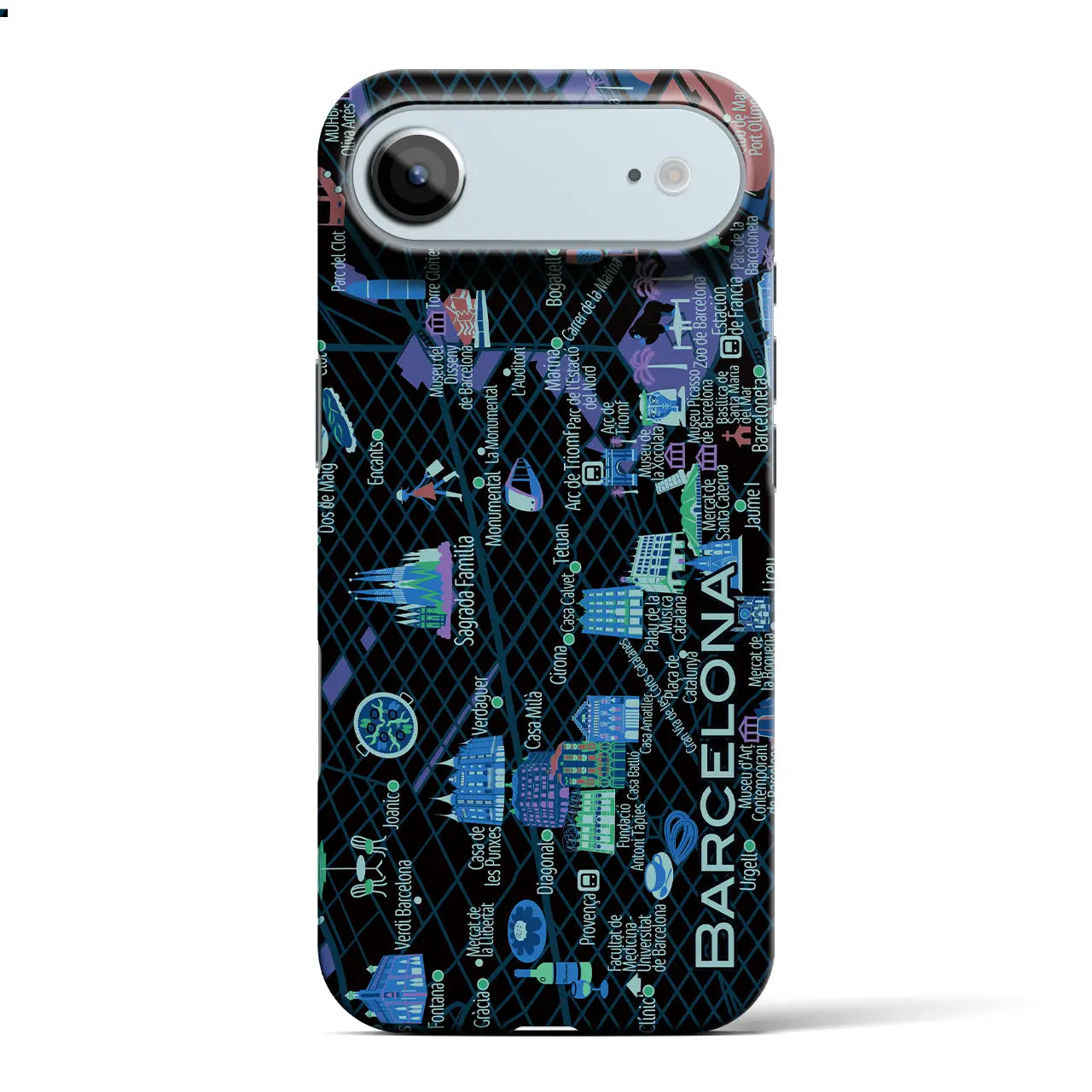 【バルセロナ】イラストマップiPhoneケース（バックカバータイプ）
