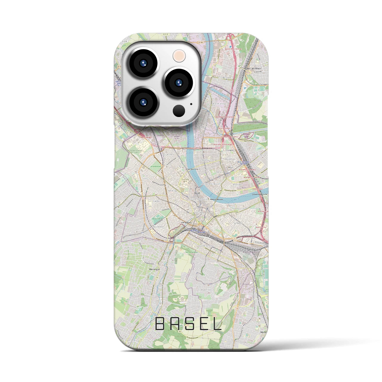 【バーゼル（スイス）】地図柄iPhoneケース（バックカバータイプ）