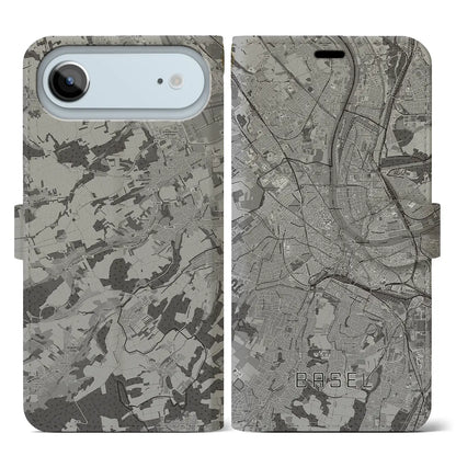 【バーゼル（スイス）】地図柄iPhoneケース（手帳タイプ）