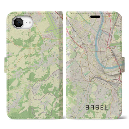 【バーゼル（スイス）】地図柄iPhoneケース（手帳タイプ）