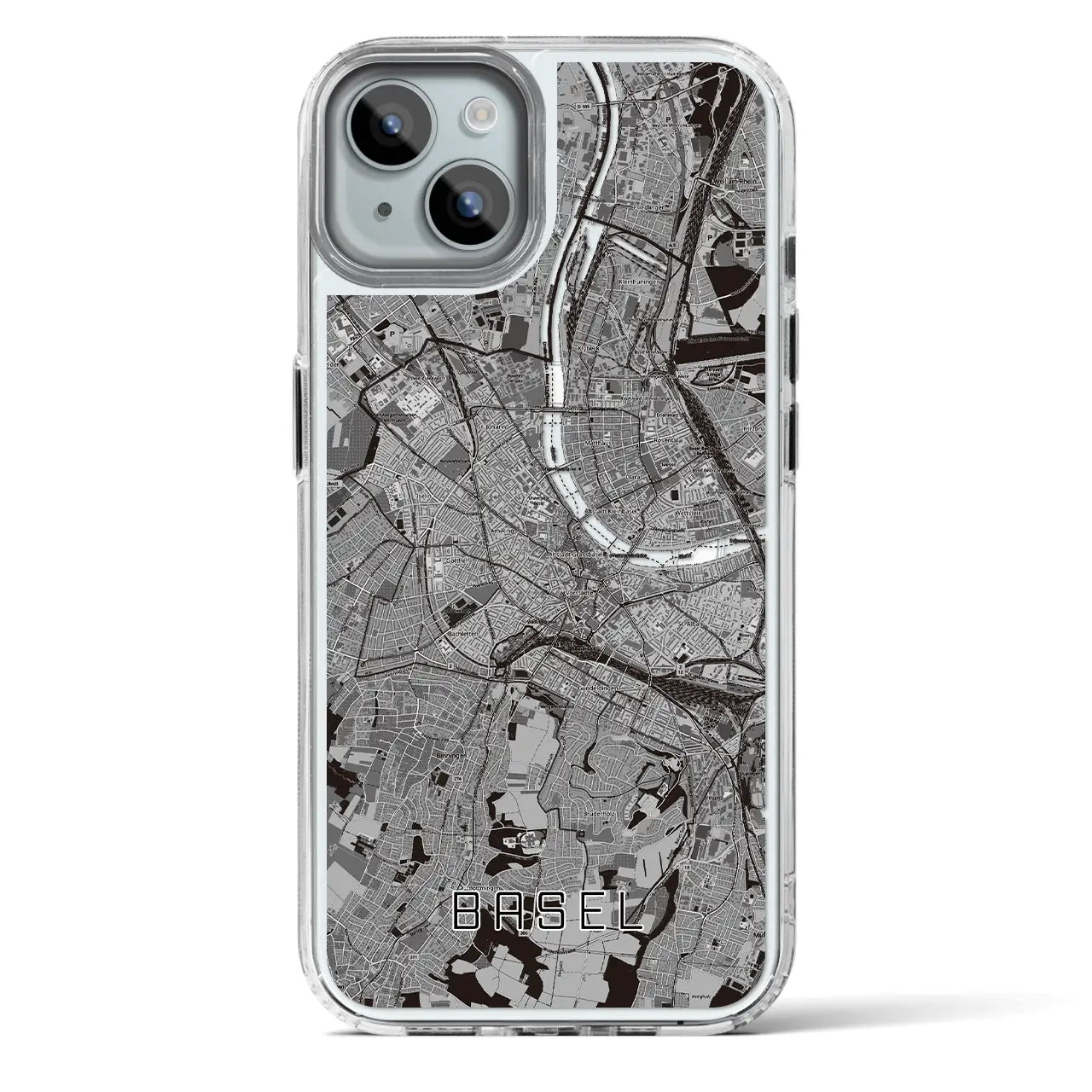 【バーゼル（スイス）】地図柄iPhoneケース（MagSafeタイプ）