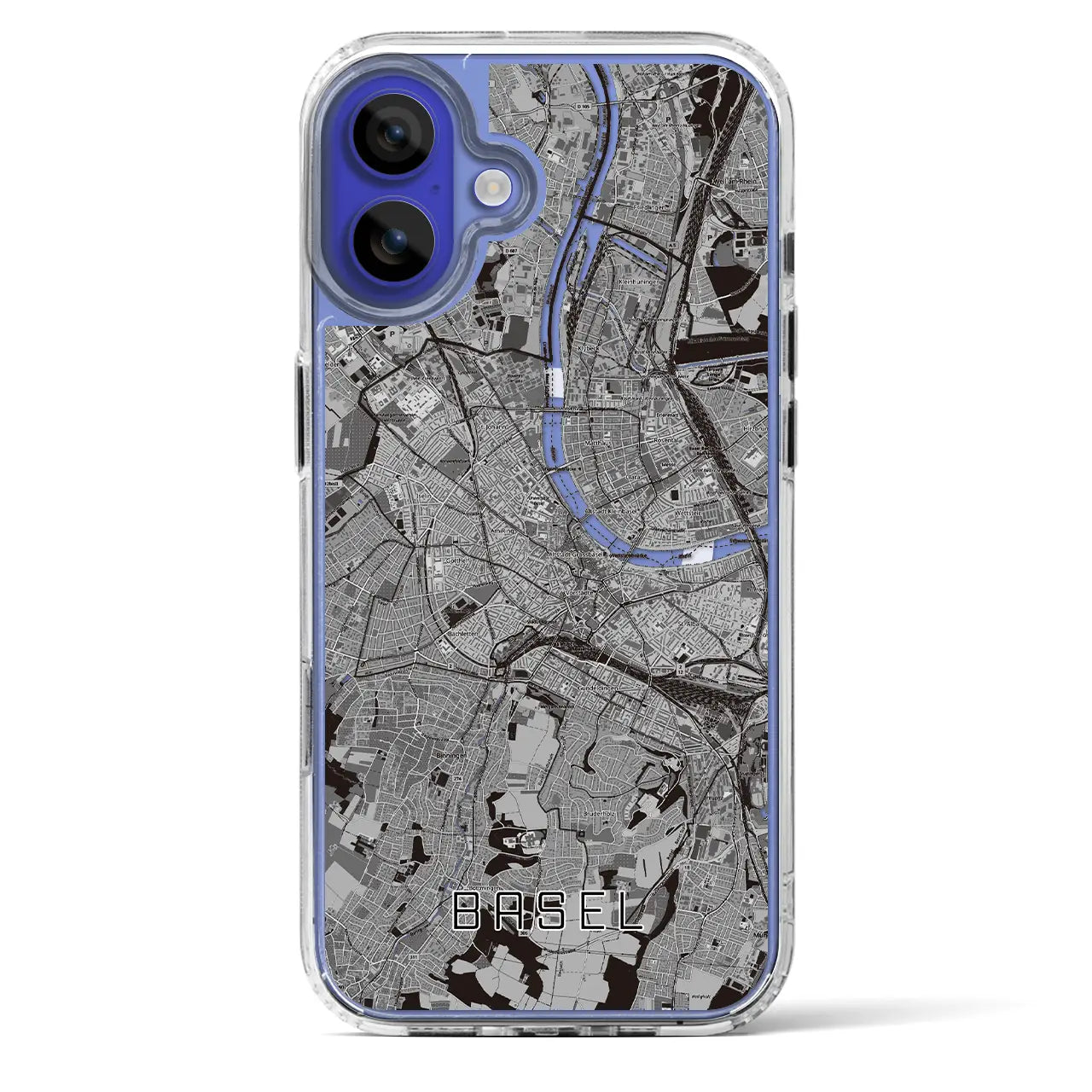 【バーゼル（スイス）】地図柄iPhoneケース（MagSafeタイプ）