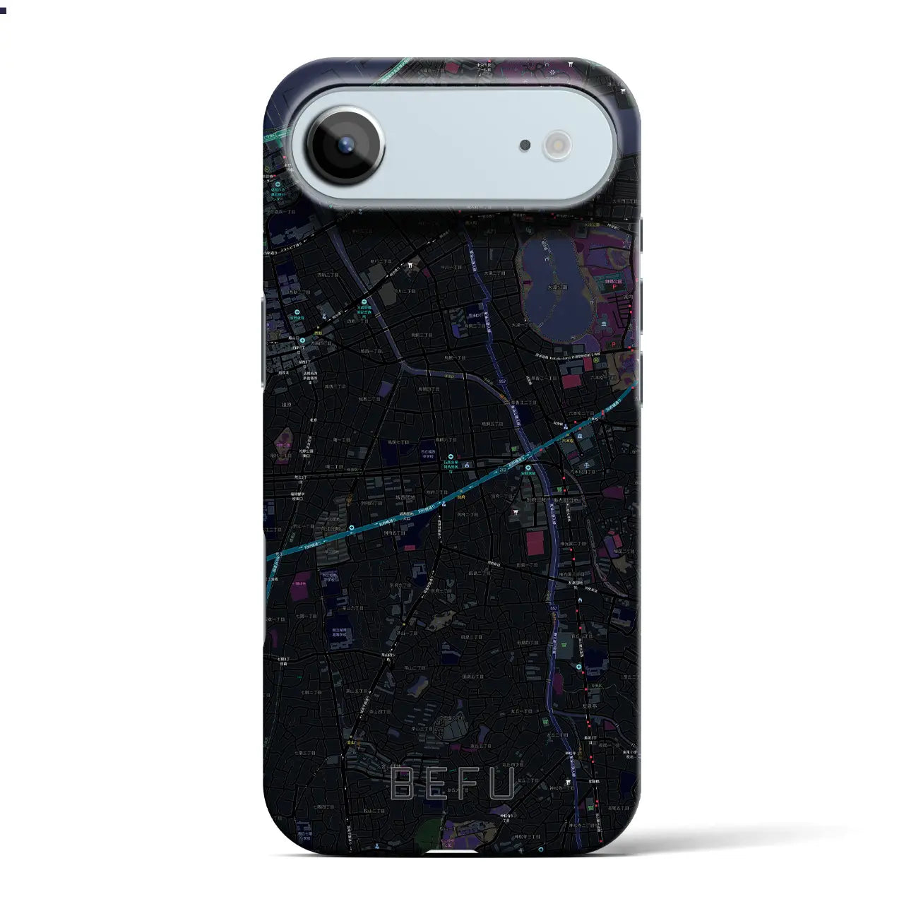 【別府（福岡県）】地図柄iPhoneケース（バックカバータイプ）