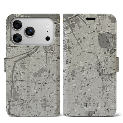 【別府（福岡県）】地図柄iPhoneケース（手帳タイプ）