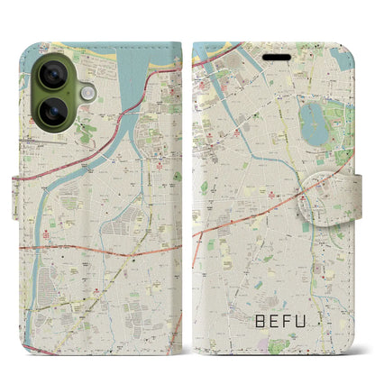 【別府（福岡県）】地図柄iPhoneケース（手帳タイプ）