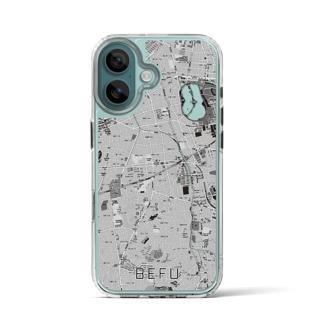 【別府（福岡県）】地図柄iPhoneケース（MagSafeタイプ）モノトーン・iPhone 16 Pro 用
