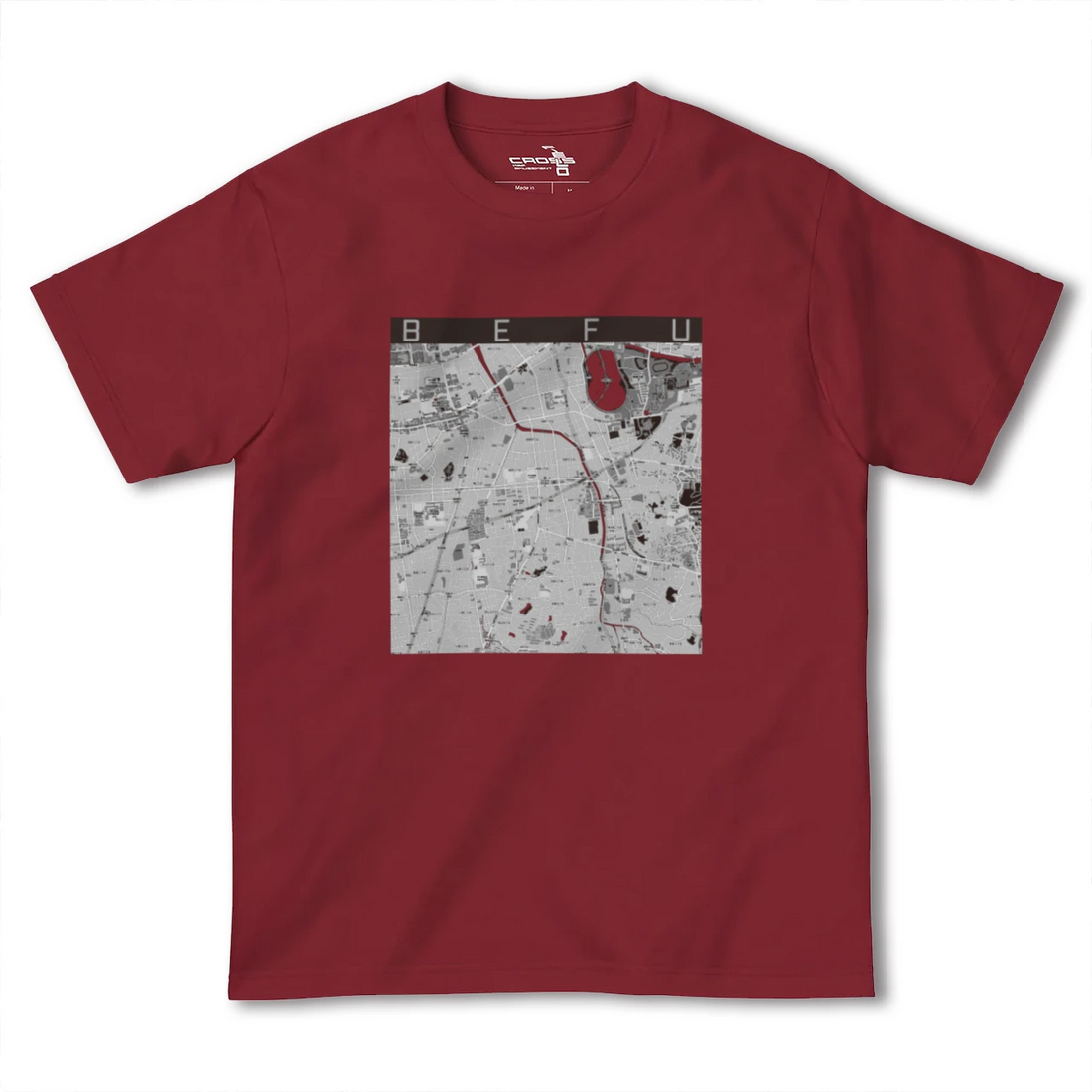 【別府(福岡県)(福岡県)】地図柄ヘビーウェイトTシャツ