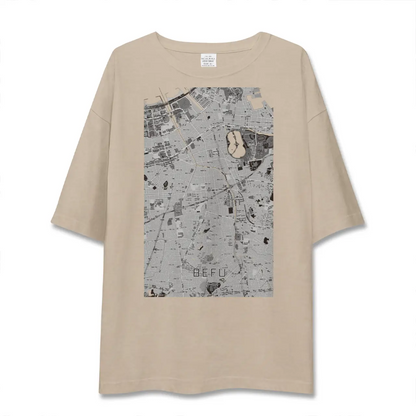 【別府（福岡県）（福岡県）】地図柄ビッグシルエットTシャツ