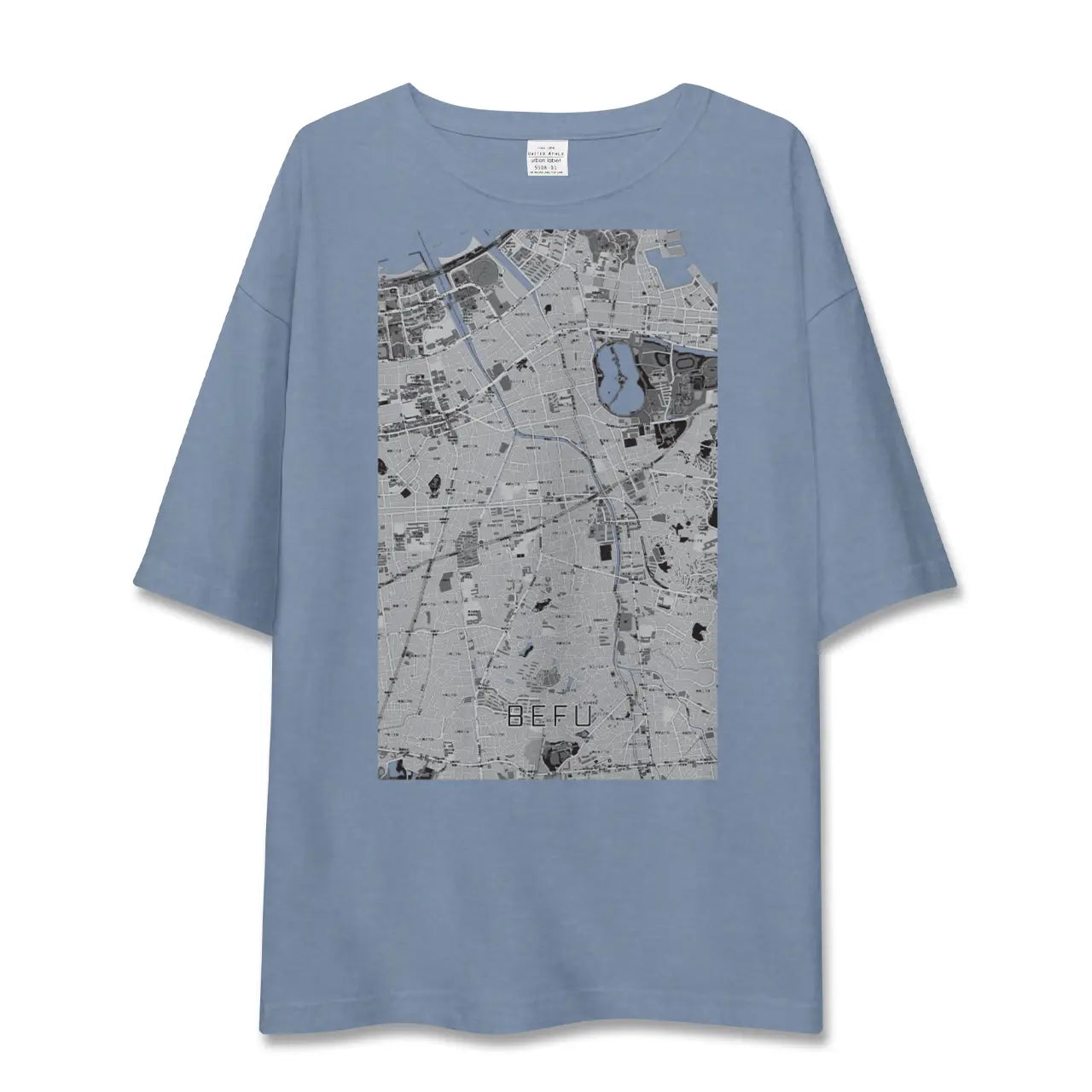 【別府（福岡県）（福岡県）】地図柄ビッグシルエットTシャツ