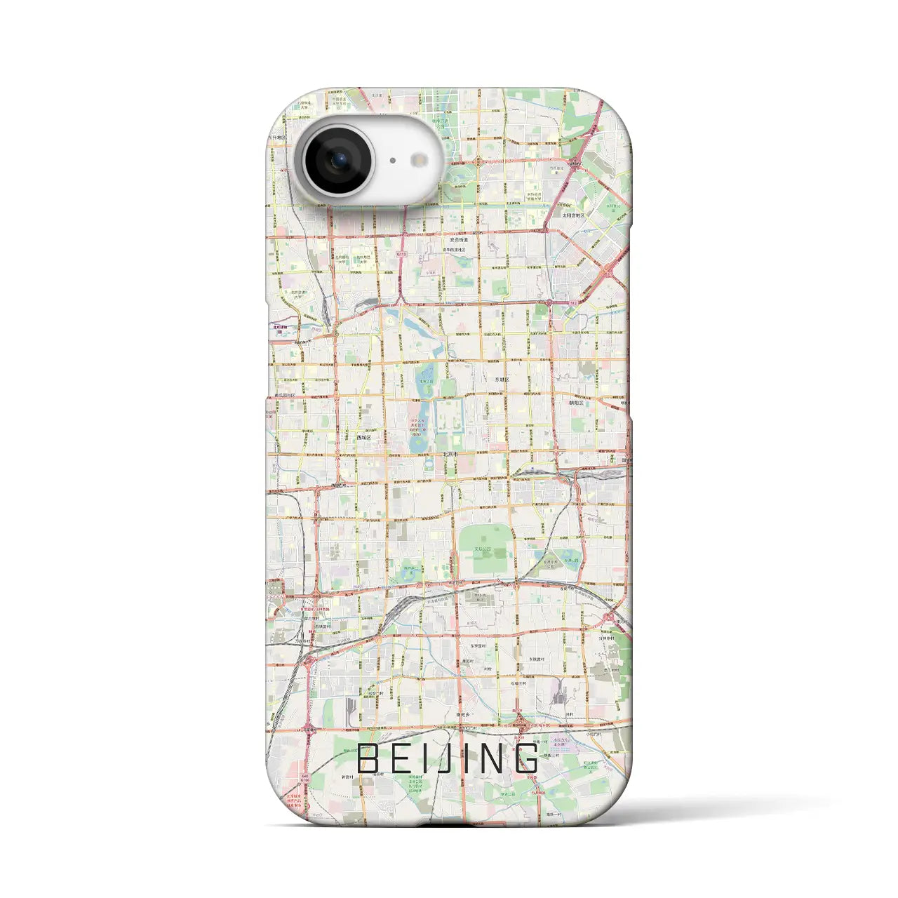 【北京（中華人民共和国）】地図柄iPhoneケース（バックカバータイプ）