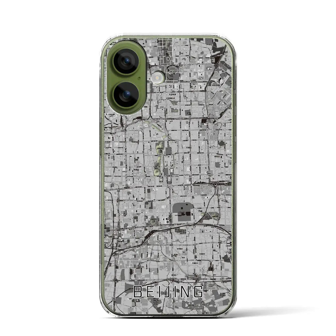 【北京（中華人民共和国）】地図柄iPhoneケース（クリアタイプ）モノトーン・iPhone 17 Pro Max 用