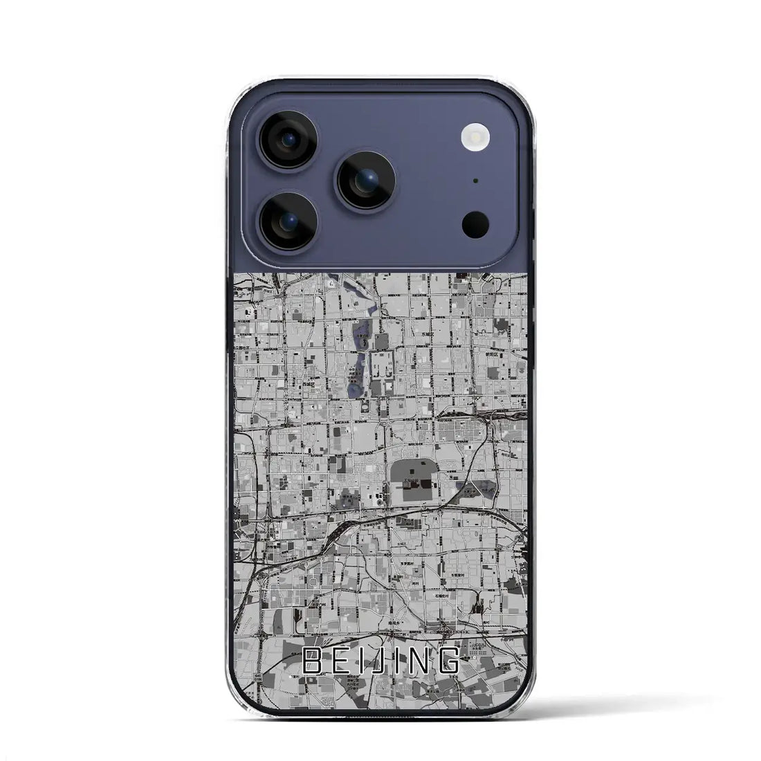 【北京（中華人民共和国）】地図柄iPhoneケース（クリアタイプ）