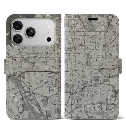 【北京（中華人民共和国）】地図柄iPhoneケース（手帳タイプ）