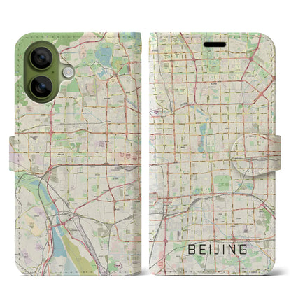 【北京（中華人民共和国）】地図柄iPhoneケース（手帳タイプ）