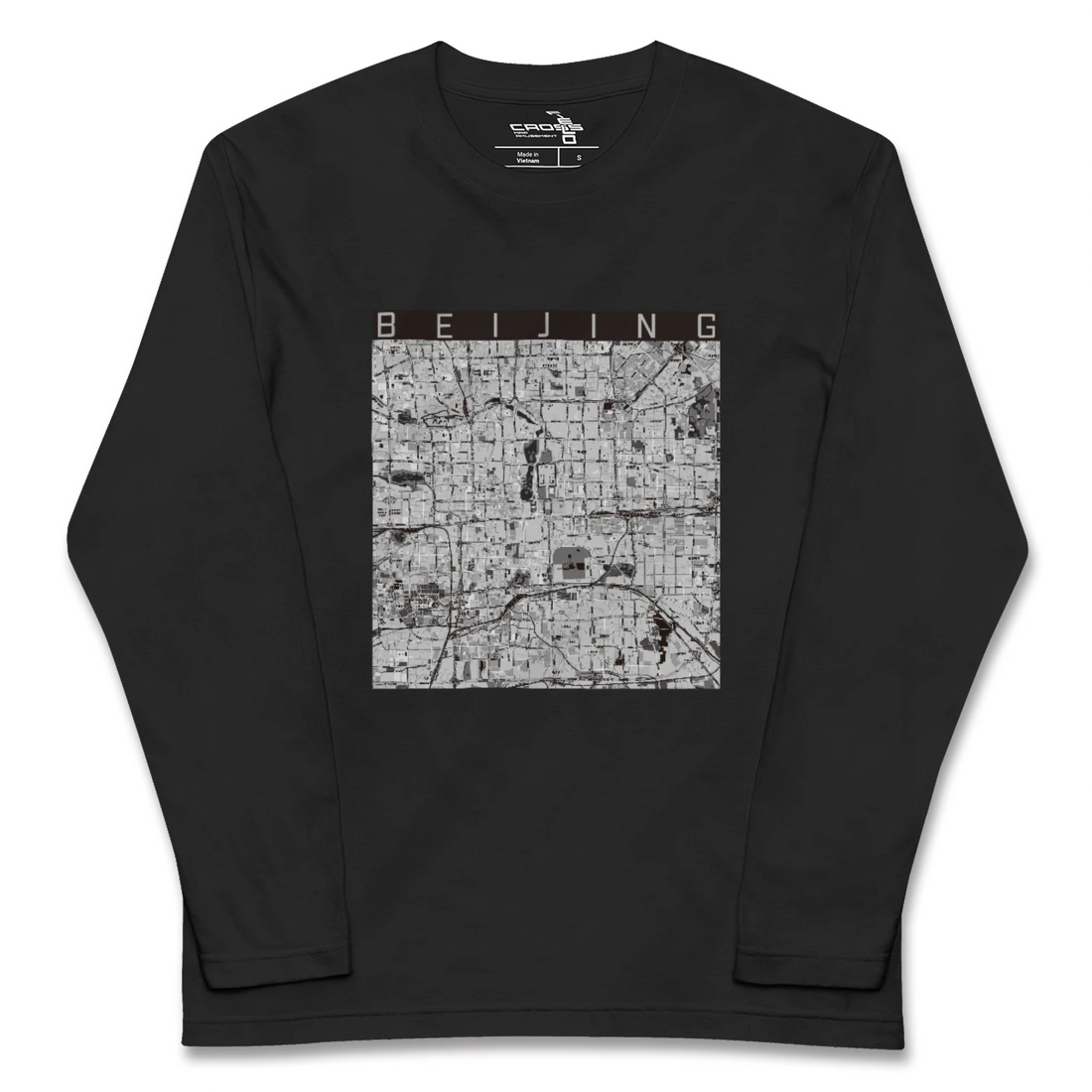 【北京(中華人民共和国)】地図柄ロングスリーブTシャツ