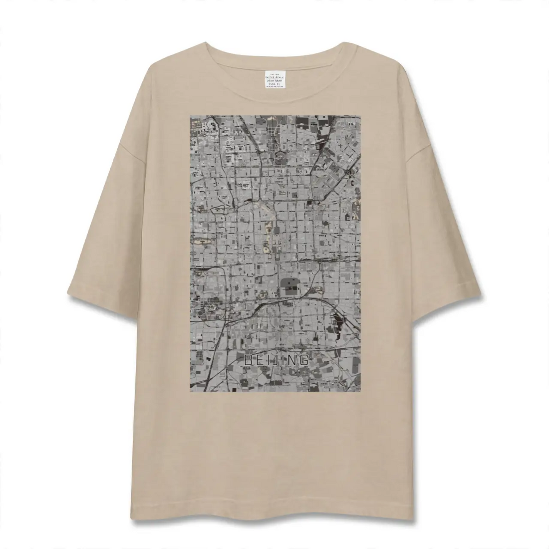 【北京（中華人民共和国）】地図柄ビッグシルエットTシャツ