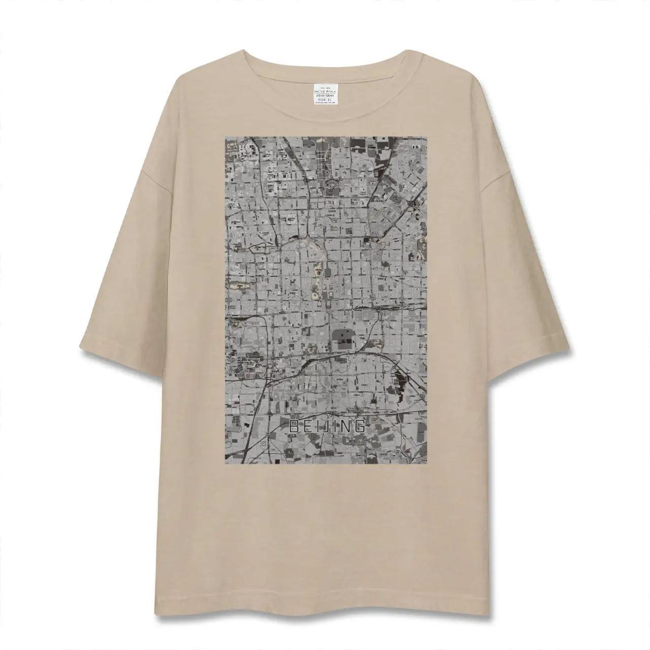 【北京（中華人民共和国）】地図柄ビッグシルエットTシャツ