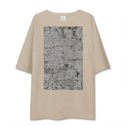 【北京（中華人民共和国）】地図柄ビッグシルエットTシャツ