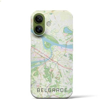 【ベオグラード（セルビア）】地図柄iPhoneケース（バックカバータイプ）
