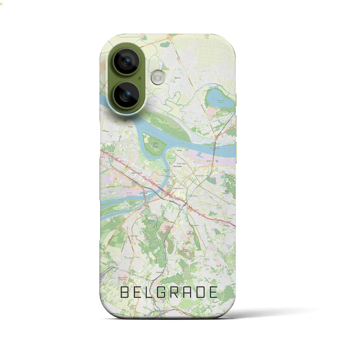 【ベオグラード（セルビア）】地図柄iPhoneケース（バックカバータイプ）ナチュラル・iPhone 17 Pro Max 用