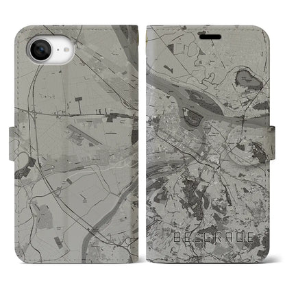 【ベオグラード（セルビア）】地図柄iPhoneケース（手帳タイプ）