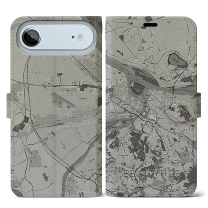 【ベオグラード（セルビア）】地図柄iPhoneケース（手帳タイプ）