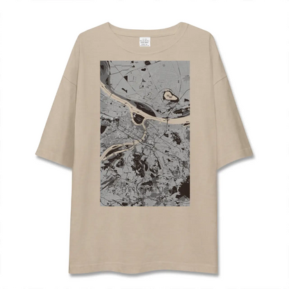 【ベオグラード（セルビア）】地図柄ビッグシルエットTシャツ
