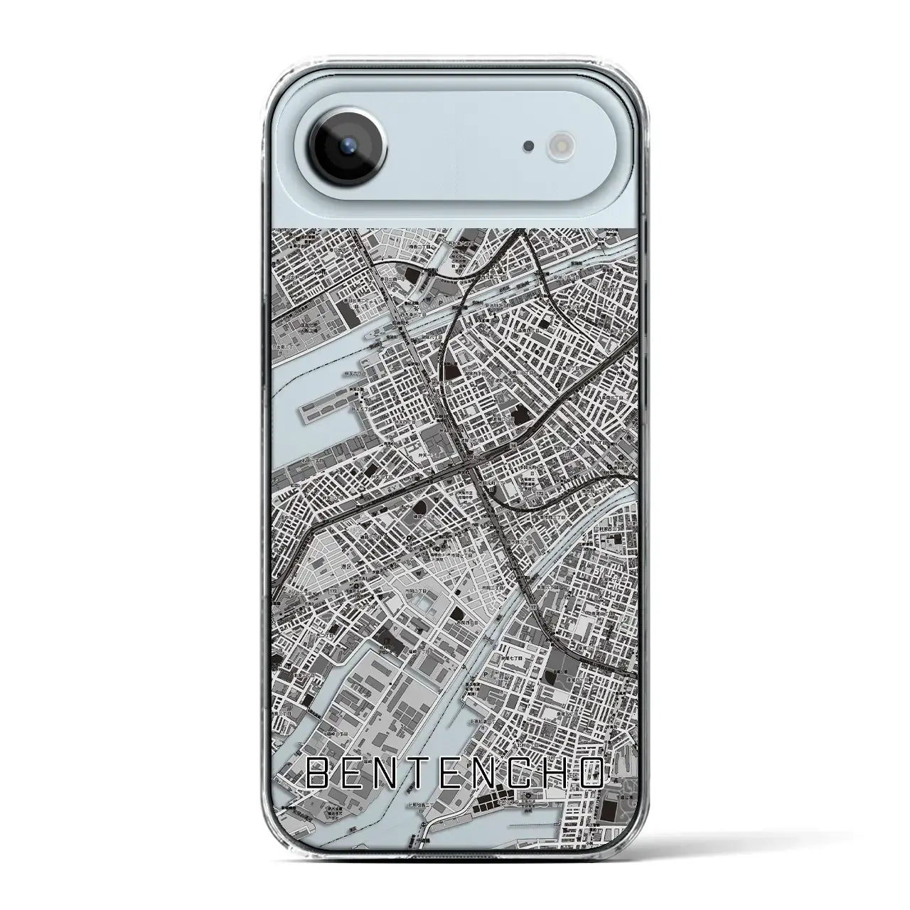 【弁天町（大阪府）】地図柄iPhoneケース（クリアタイプ）