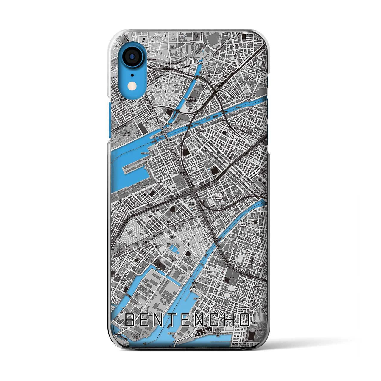 【弁天町（大阪府）】地図柄iPhoneケース（クリアタイプ）