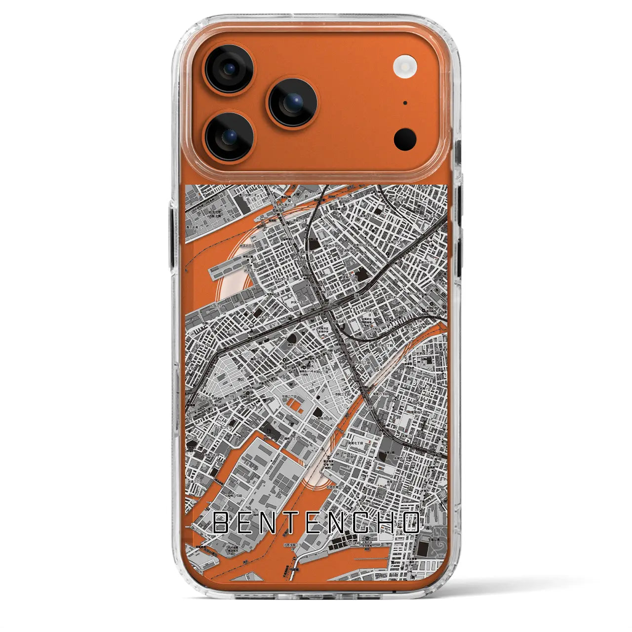 【弁天町（大阪府）】地図柄iPhoneケース（MagSafeタイプ）