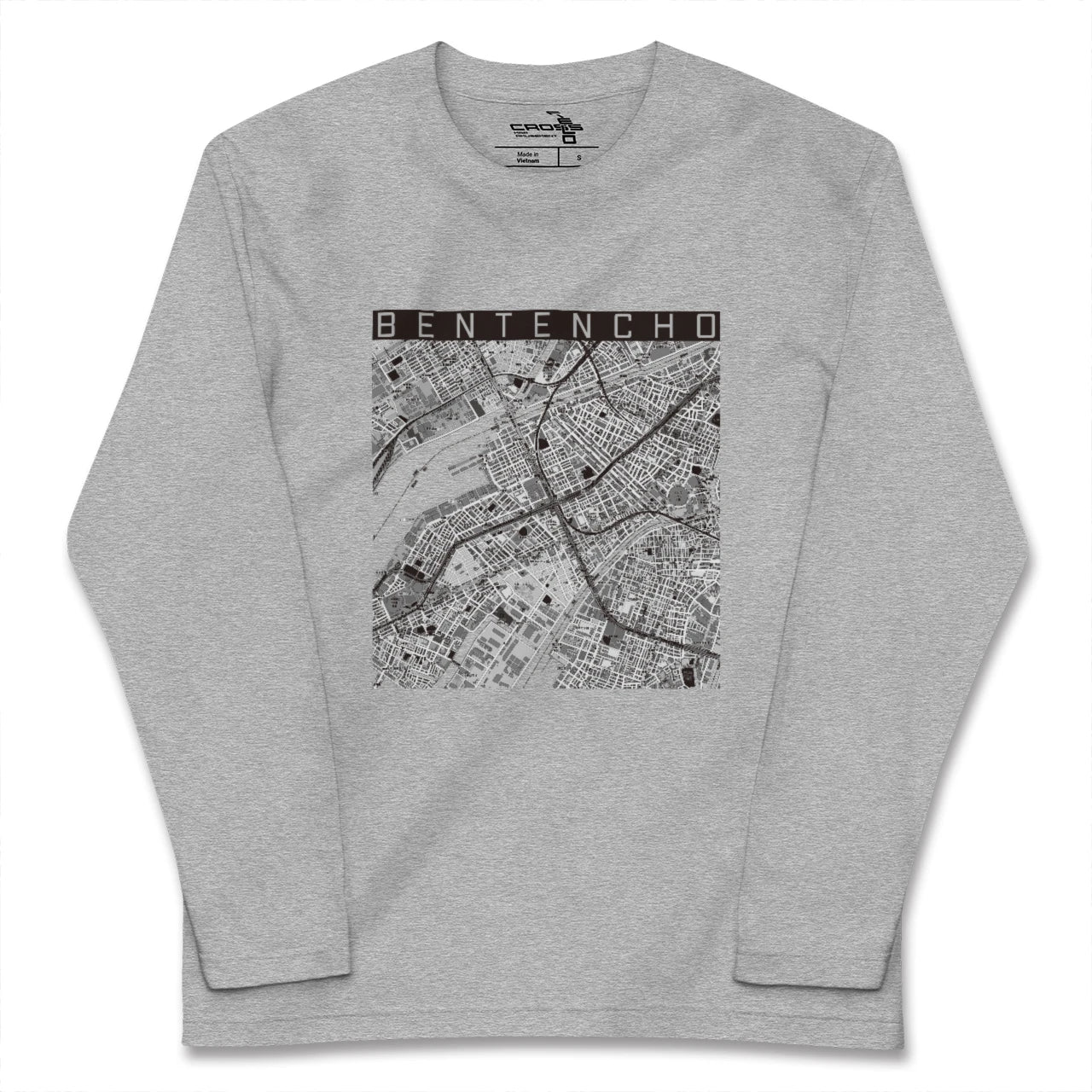 【弁天町（大阪府）】地図柄ロングスリーブTシャツ