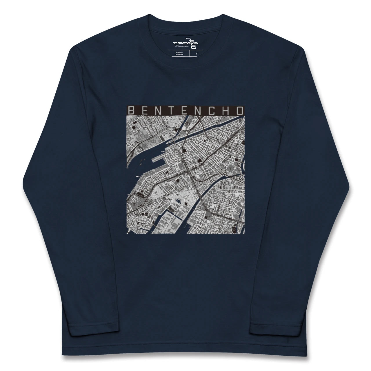 【弁天町（大阪府）】地図柄ロングスリーブTシャツ