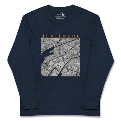 【弁天町（大阪府）】地図柄ロングスリーブTシャツ