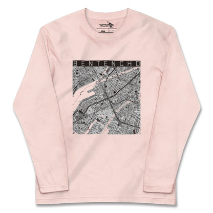 【弁天町（大阪府）】地図柄ロングスリーブTシャツ